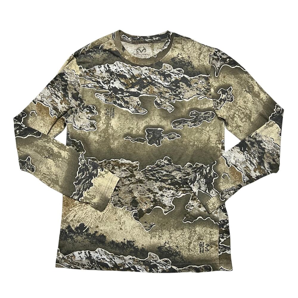 Realtree APX Camouflage Long Sleeve Shirt Mens‎ Small 34-36 Hunting Camo Outdoor